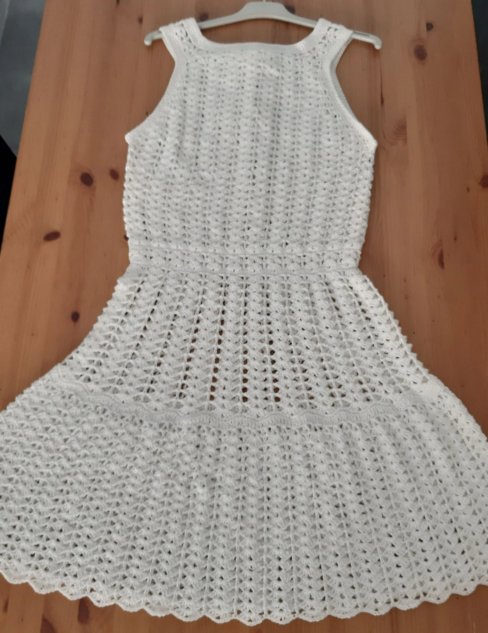 Robe d'été blanche fait main crochet T.40/42
